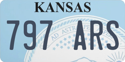 KS license plate 797ARS