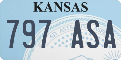 KS license plate 797ASA