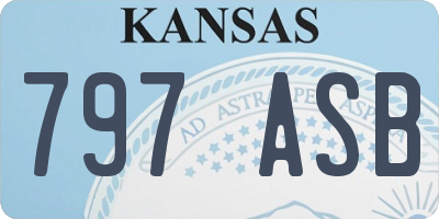 KS license plate 797ASB