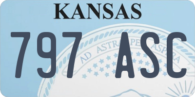 KS license plate 797ASC