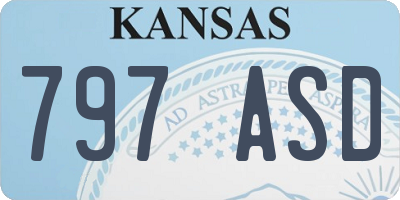 KS license plate 797ASD