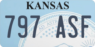 KS license plate 797ASF