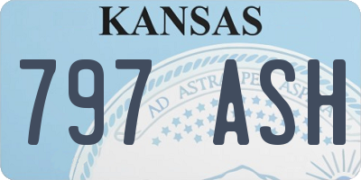 KS license plate 797ASH