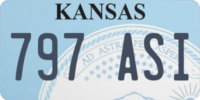 KS license plate 797ASI