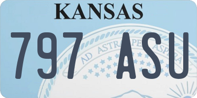 KS license plate 797ASU