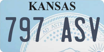 KS license plate 797ASV