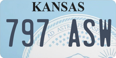 KS license plate 797ASW