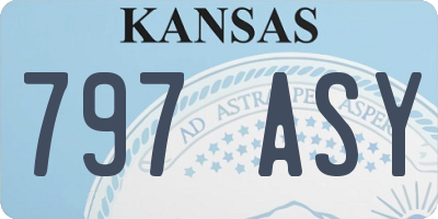 KS license plate 797ASY