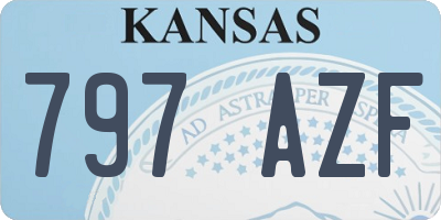 KS license plate 797AZF