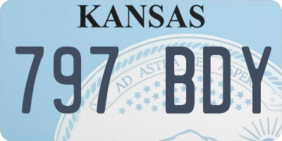 KS license plate 797BDY