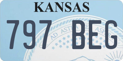 KS license plate 797BEG