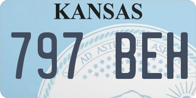 KS license plate 797BEH