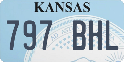 KS license plate 797BHL