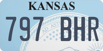 KS license plate 797BHR