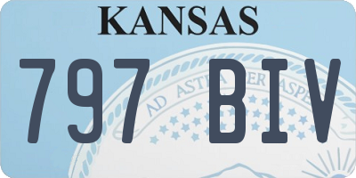 KS license plate 797BIV