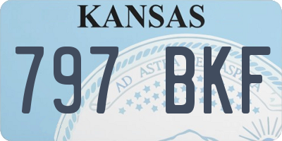 KS license plate 797BKF