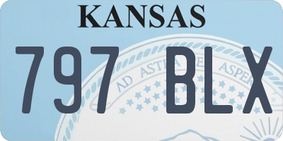 KS license plate 797BLX