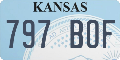 KS license plate 797BOF