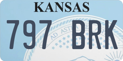 KS license plate 797BRK