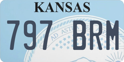 KS license plate 797BRM