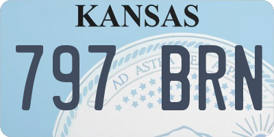 KS license plate 797BRN