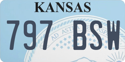 KS license plate 797BSW