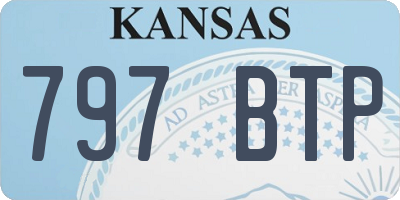 KS license plate 797BTP
