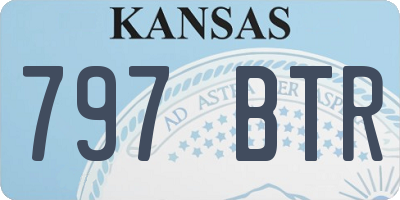 KS license plate 797BTR