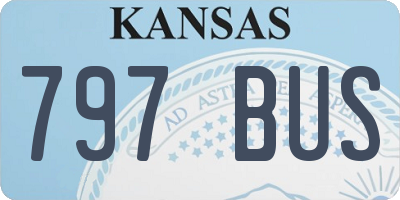 KS license plate 797BUS