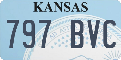 KS license plate 797BVC