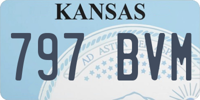 KS license plate 797BVM