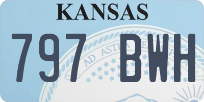 KS license plate 797BWH