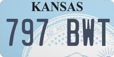 KS license plate 797BWT