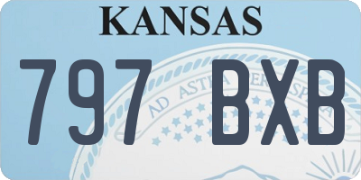 KS license plate 797BXB