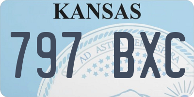 KS license plate 797BXC