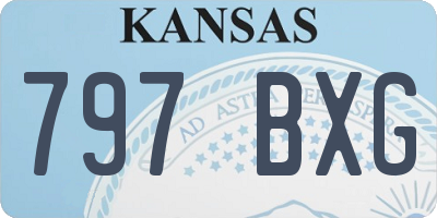 KS license plate 797BXG