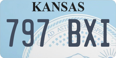 KS license plate 797BXI