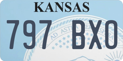 KS license plate 797BXO