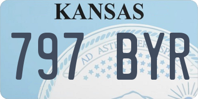 KS license plate 797BYR