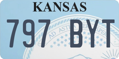 KS license plate 797BYT