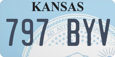 KS license plate 797BYV