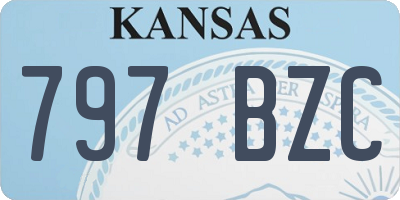 KS license plate 797BZC