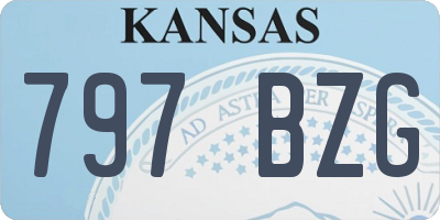 KS license plate 797BZG