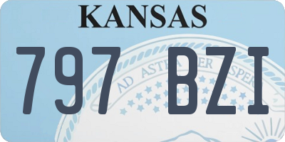KS license plate 797BZI