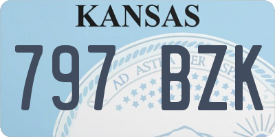 KS license plate 797BZK