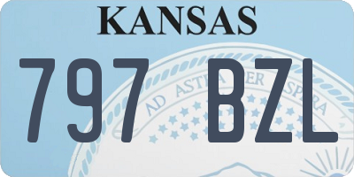 KS license plate 797BZL