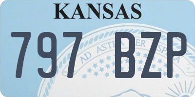 KS license plate 797BZP