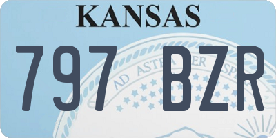 KS license plate 797BZR
