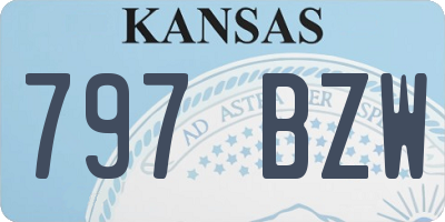 KS license plate 797BZW