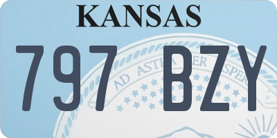 KS license plate 797BZY